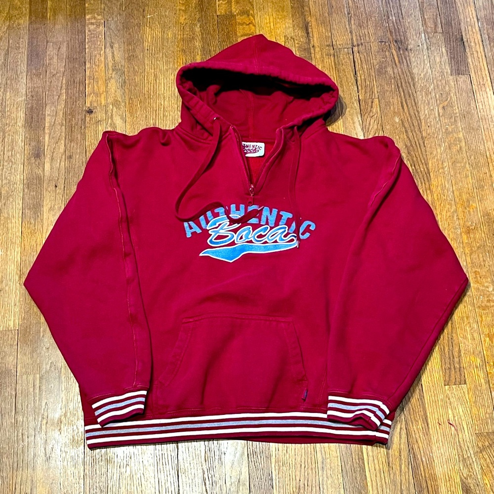 Vtg BOCA Quarter Zip Pullover Sweater Size Large